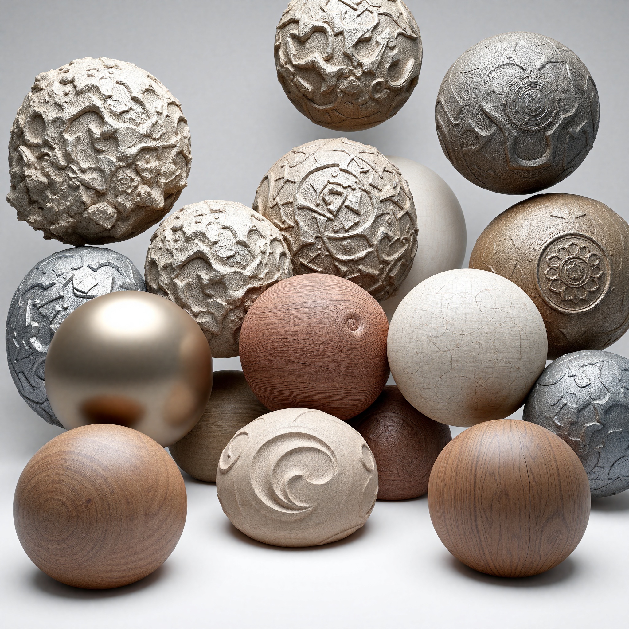 Superficies texturizadas de materiales 3D con reflexiones realistas y efectos de iluminación