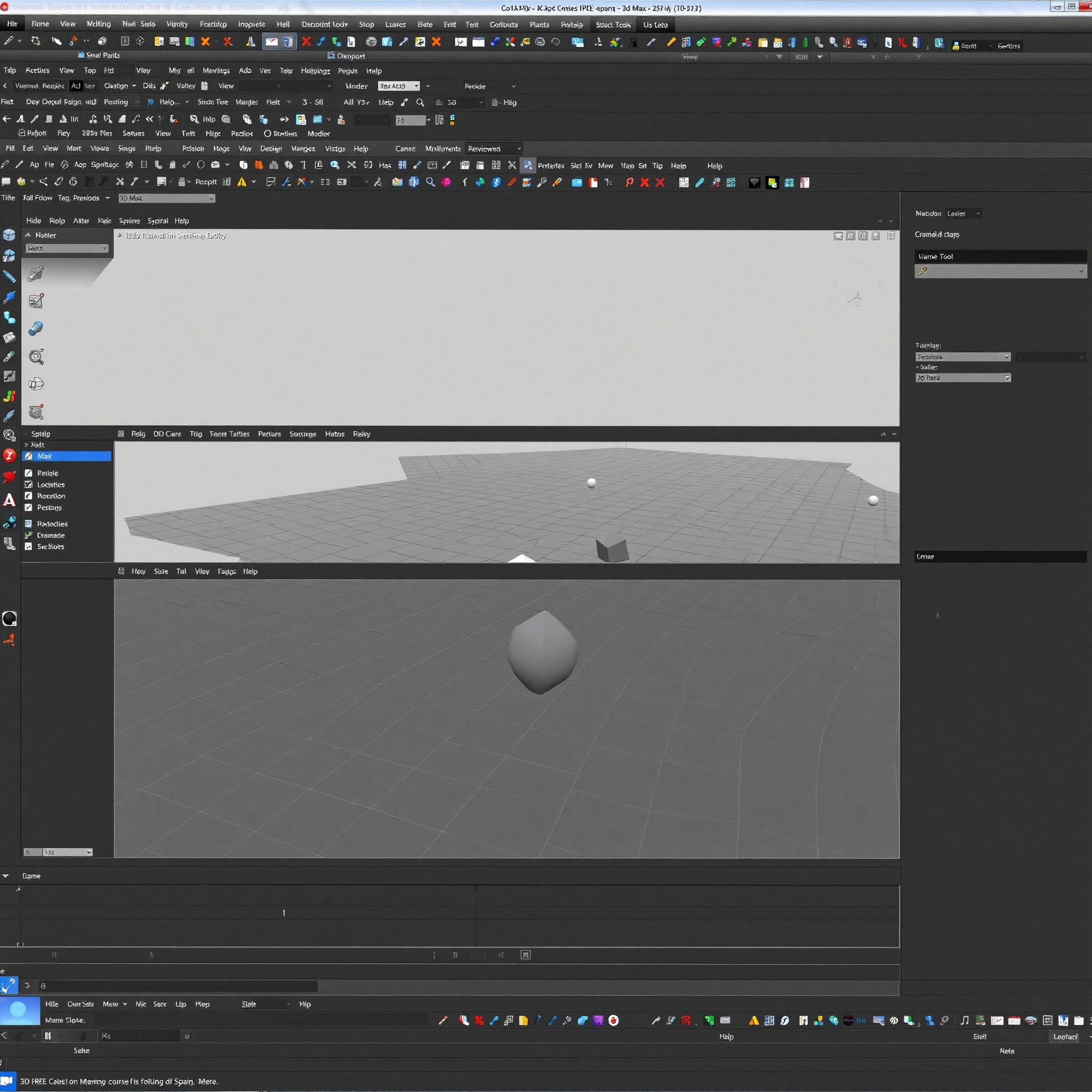 Interfaz de 3ds Max mostrando herramientas de modelado básico